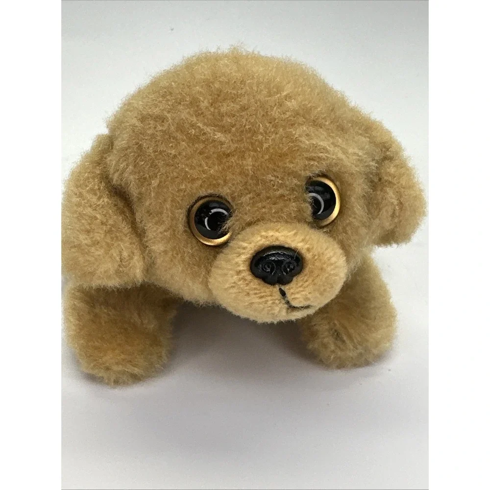 Russ Petooties Pets Bronzie Yellow Golden Labrador Dog Plush Toy Tiny 5in EUC